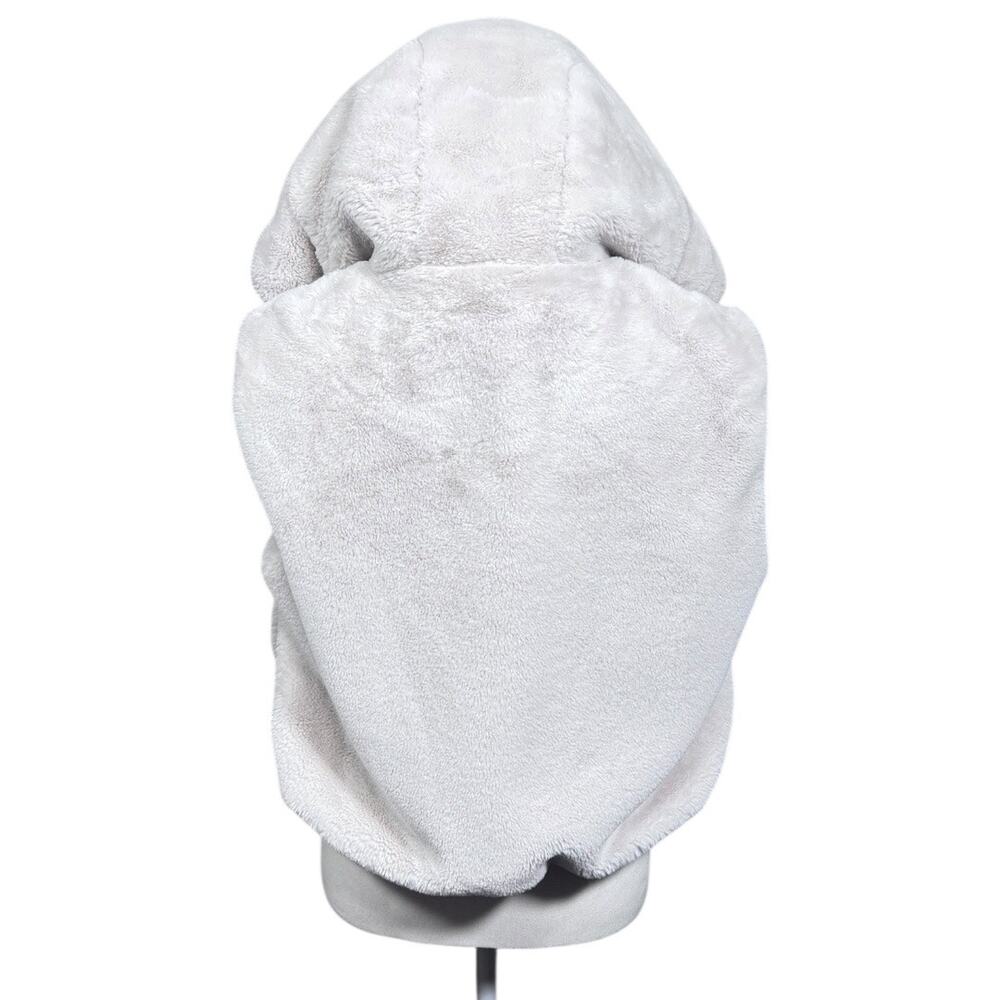 Zara Women's Cream Plush Faux Fur Hooded Vest with Zipper - Size XS - Picture 4 of 8